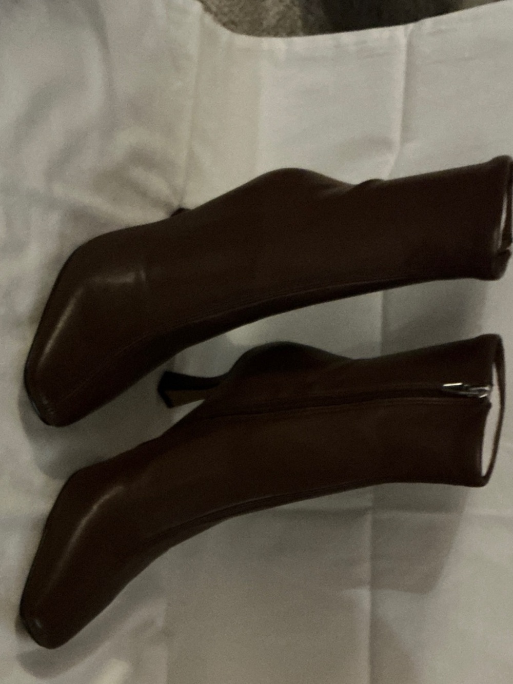 Dolce Vita Brown Square Toe Ankle Booties